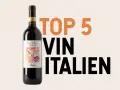 Bouteille de vin rouge Sant'Ellero Chianti, texte "TOP 5 VIN ITALIEN" suggérant le meilleur vin italien.