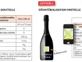 Bouteille de vin noir avec étiquette nutritionnelle et QR code. Didier Chopin, un nom associé à cette boisson.